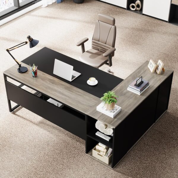 Homely Monarch L-Shape Executive Desk