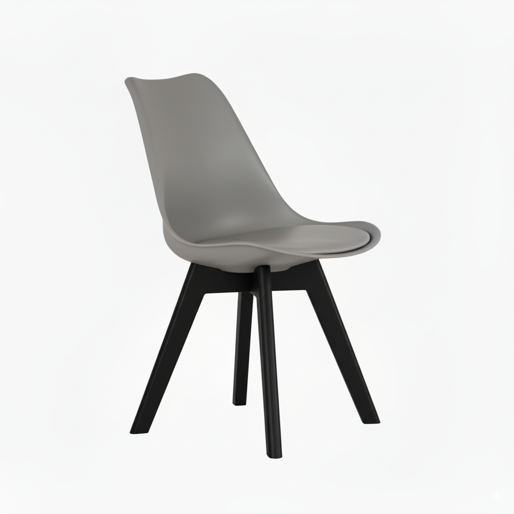 Homely Heavy Duty Tulip Chair Gray