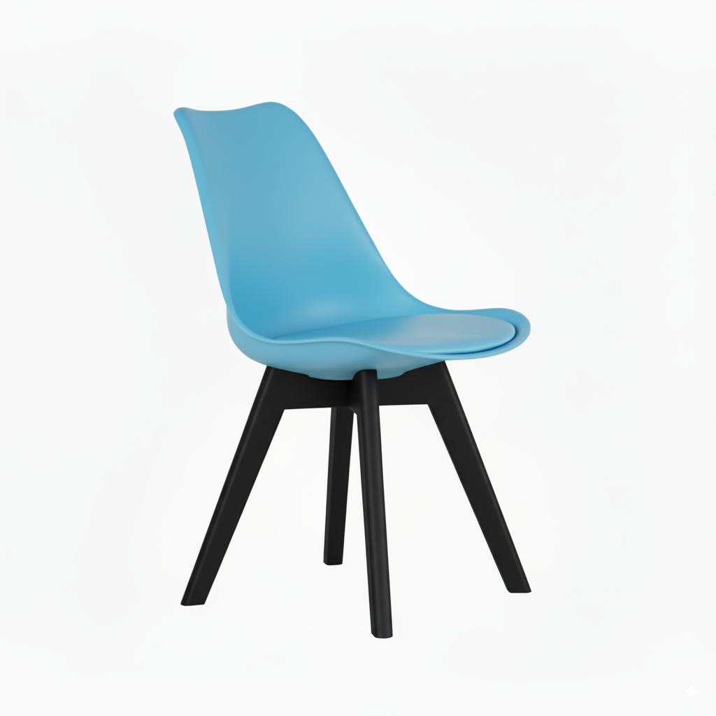 Homely Heavy Duty Tulip Chair Blue