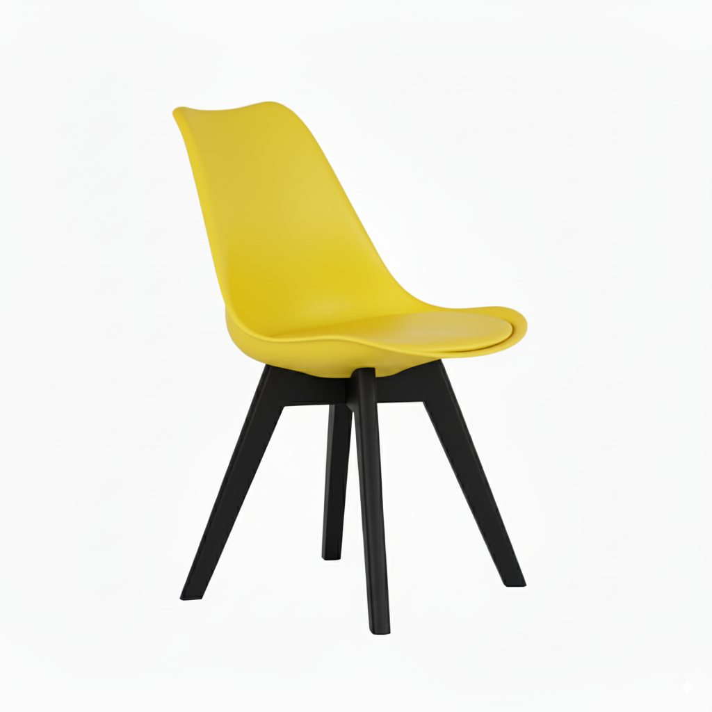 Homely Heavy Duty Tulip Chair Yellow