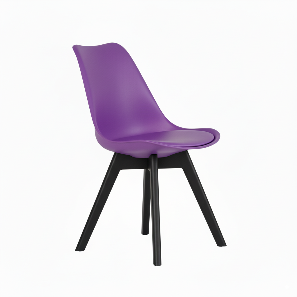 Homely Heavy Duty Tulip Chair Purple