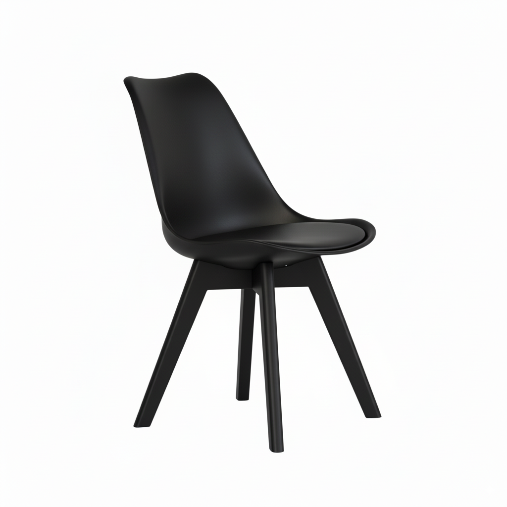 Homely Heavy Duty Tulip Chair Black