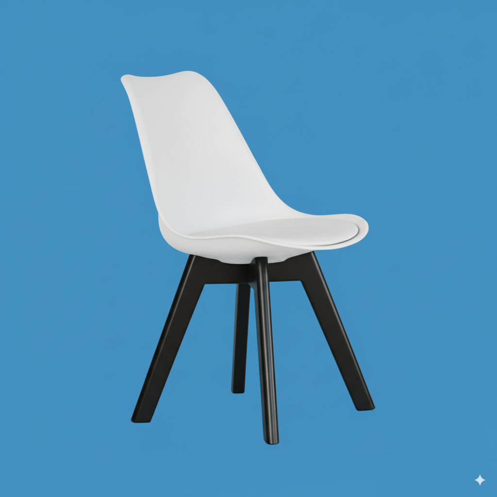 Homely Heavy Duty Tulip Chair White