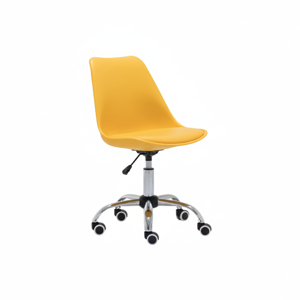 Homely Revolving Tulip Chair Yellow